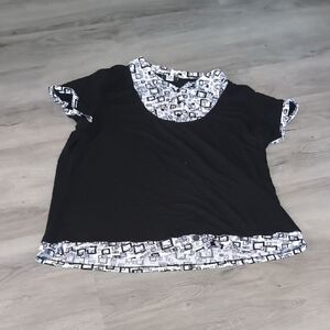 Black and White Women's Top